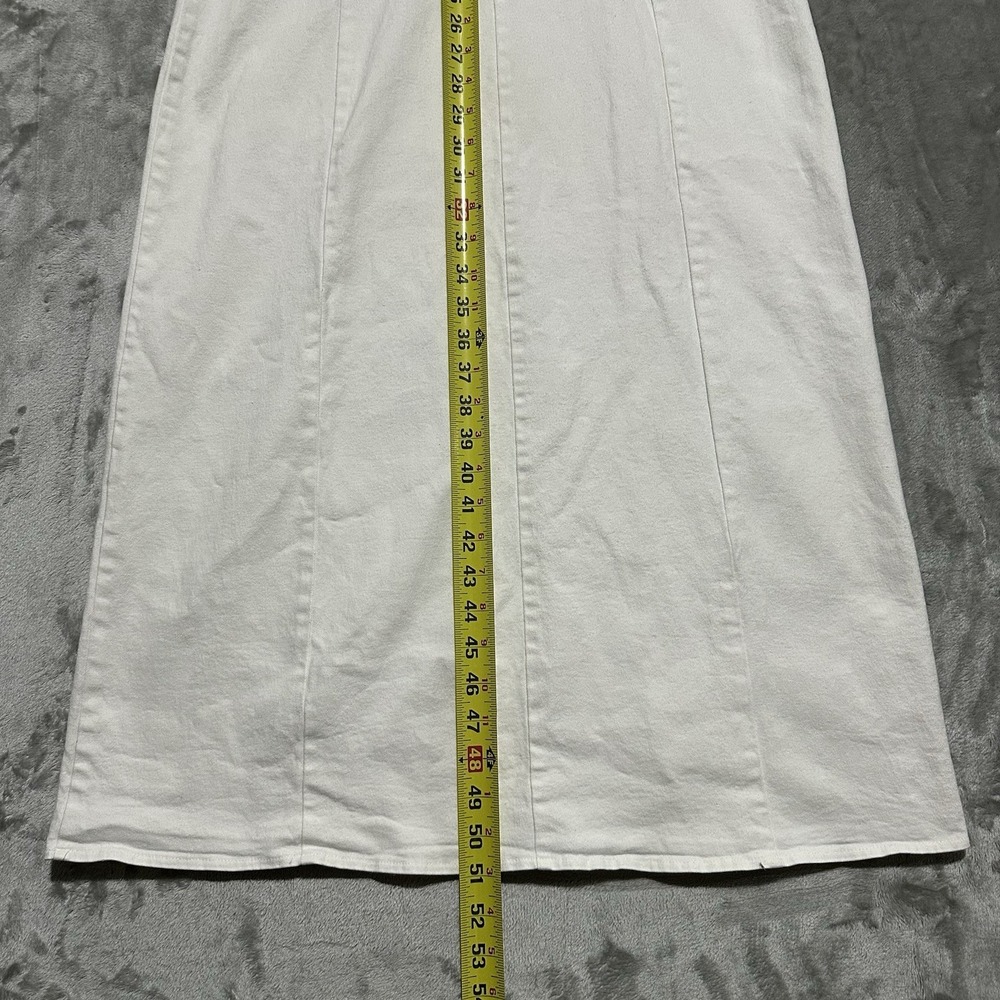 Vintage Laundry by Shelli Segal White Denim Maxi Dress Womens 6 Coastal Cowgirl - Picture 14 of 15